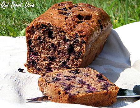 recette Ooo Cake banane / myrtilles ( sans beurre ) ooO