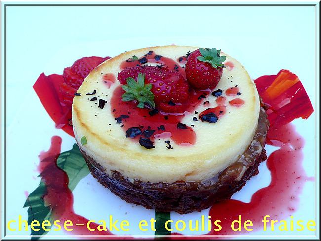 recette cheese-cake et coulis de fraise