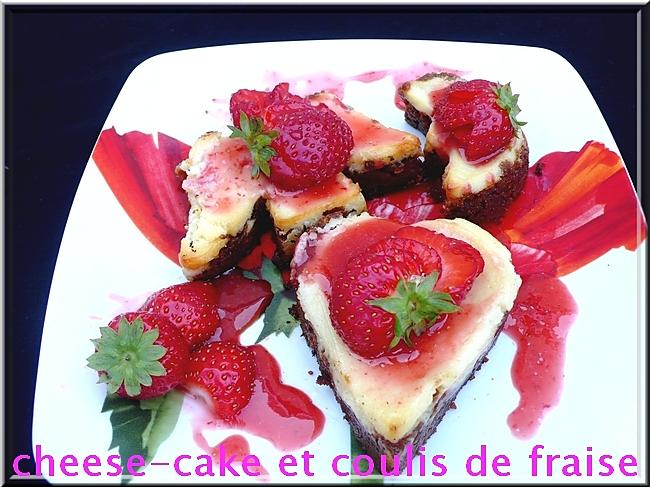 recette cheese-cake et coulis de fraise