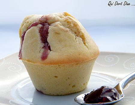 recette Madeleines à la confiture de framboises