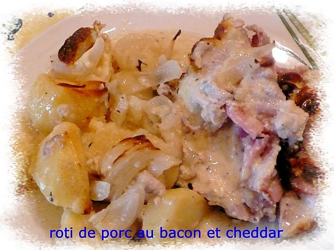 recette roti de porc au bacon et cheddar