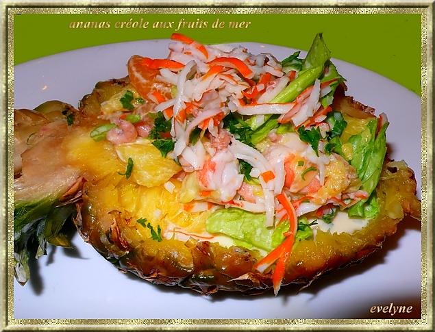recette Ananas créole aux fruits de mer