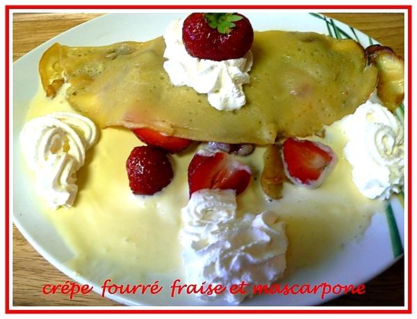 recette crèpe fourré fraise et mascarpone