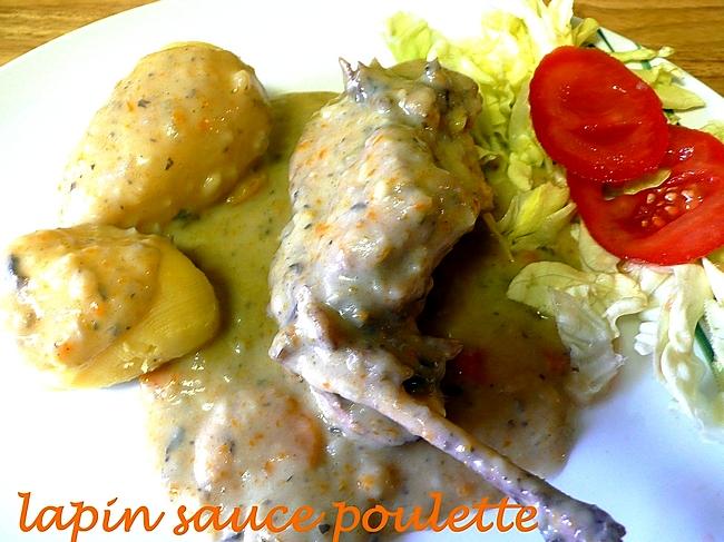 recette lapin sauce poulette