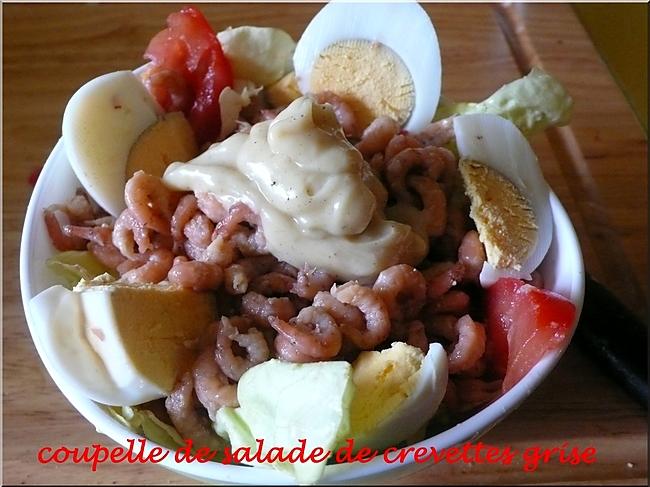 recette coupelle de salade de crevettes grise