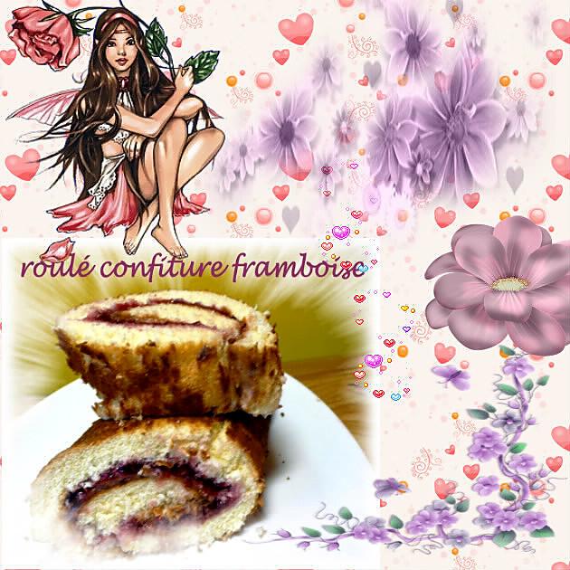 recette roulé confiture framboise