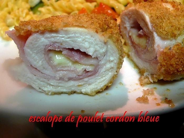 recette escalope de poulet cordon bleue
