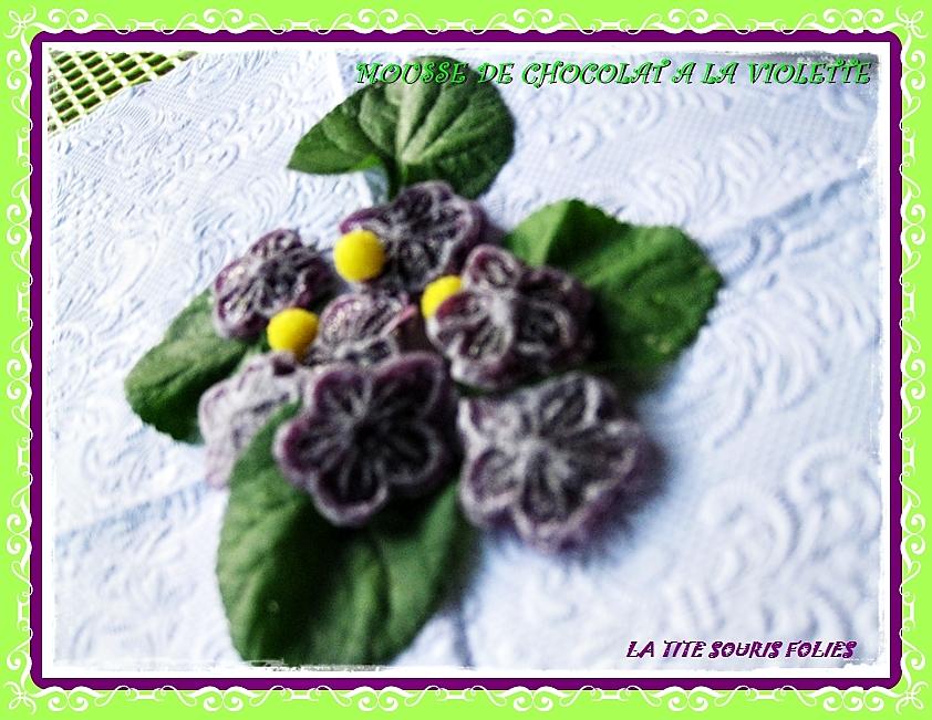 recette MOUSSE "PINK NINI" CHOCOLAT A LA VIOLETTE