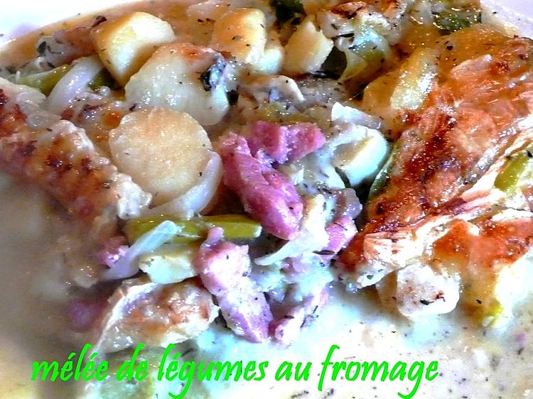 recette mélée de légumes au fromage