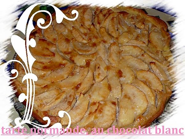 recette tarte normande, au chocolat blanc