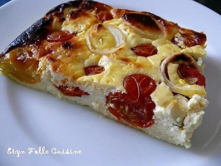 recette Gâteau plume aux tomates cerise, à l'oignon et au basilic d'eryn