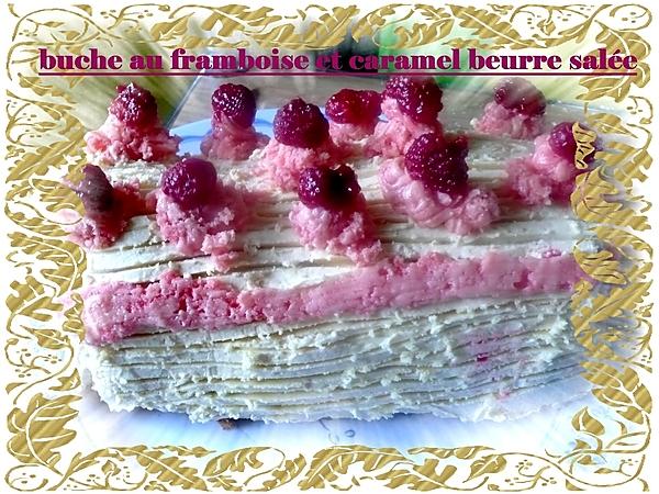 recette buche au framboise et caramel beurre salé