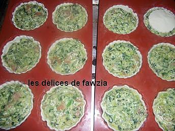 recette Tartelettes de saumon fumé, épinards et poireaux