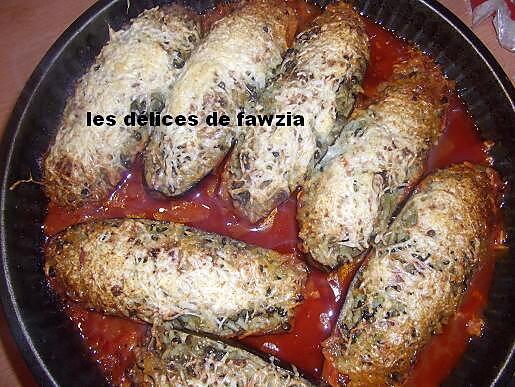 recette Aubergines farcies aux lentilles