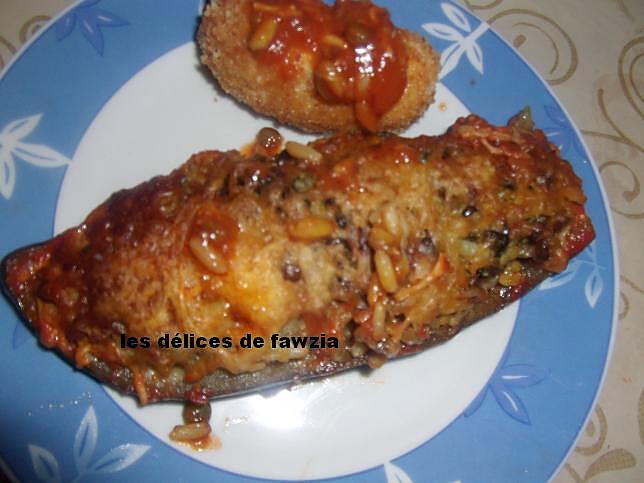 recette Aubergines farcies aux lentilles