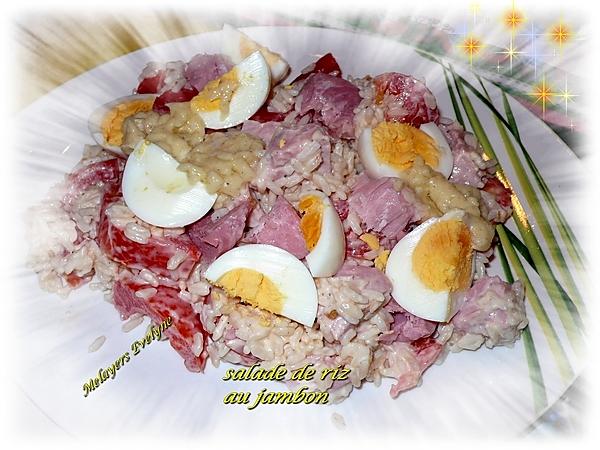 recette salade de riz au jambon