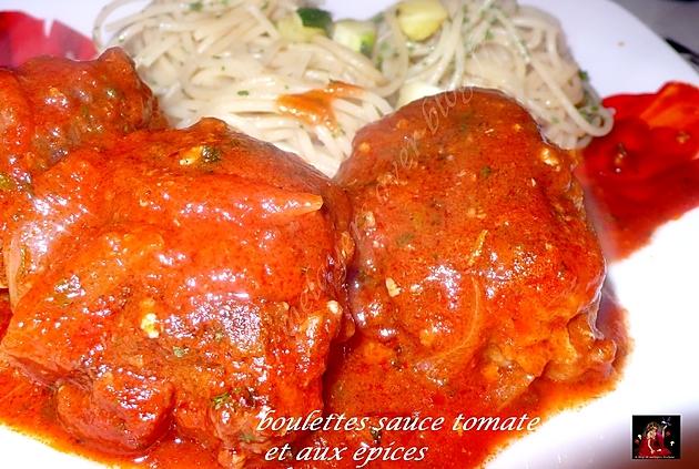 recette boulettes à la sauce tomate et au epices