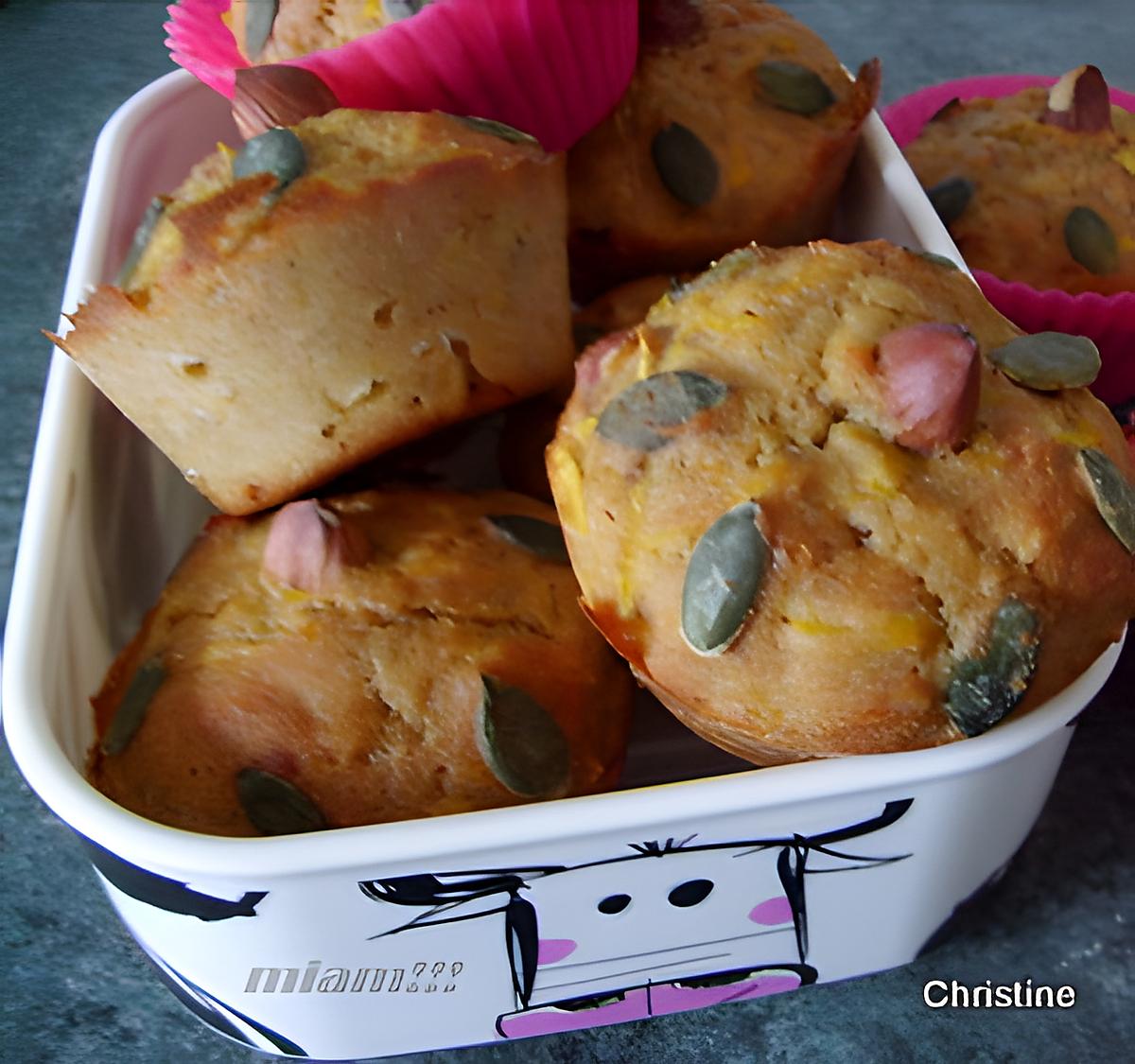 recette Muffins butternut, farine de châtaigne, noisettes et sirop d'agave