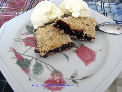 recette Carrés à l'avoine et aux bleuets