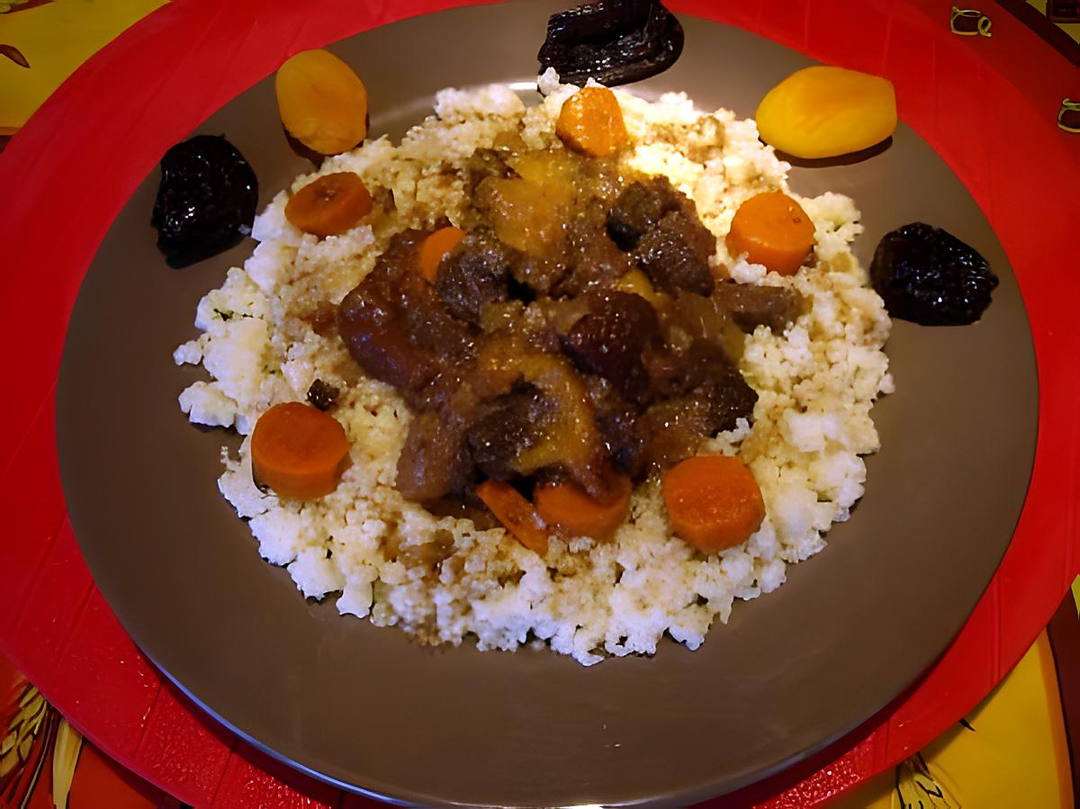 recette Tajine de joue de boeuf aux fruits et légumes