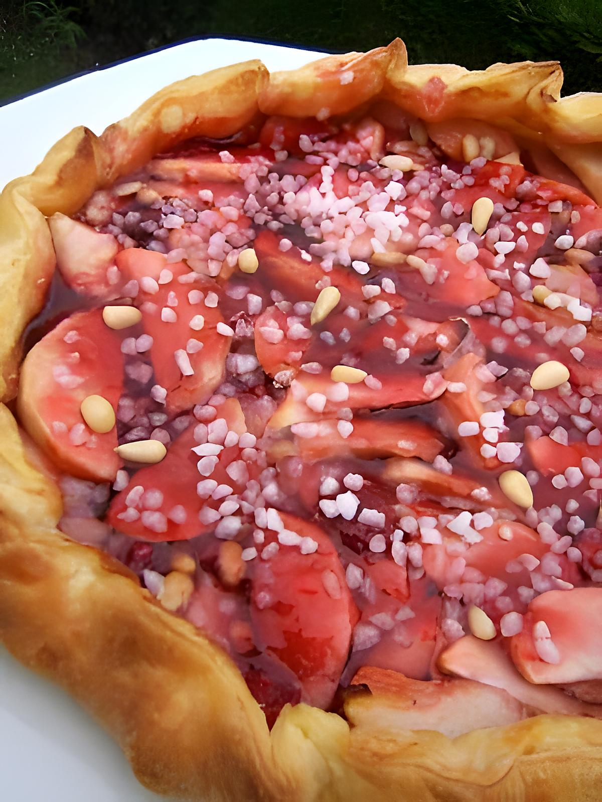 recette Tarte pomme/framboise