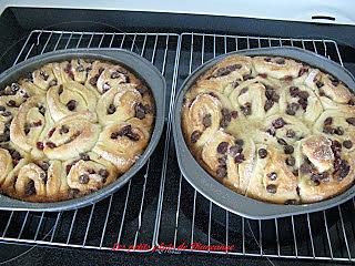 recette Bun's aux canneberges et chocolat