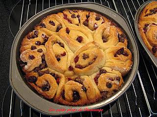 recette Bun's aux canneberges et chocolat