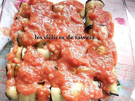 recette Roulé d'Aubergine et viande hachée