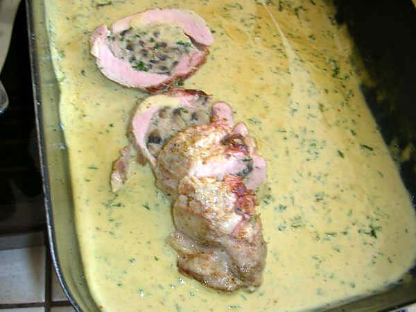 recette Filet de porc farci aux champignons (Femme d’Aujourd’hui 84)