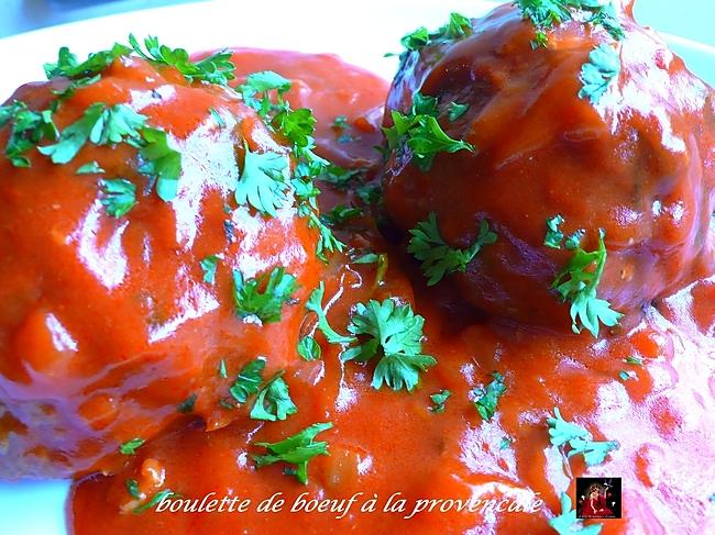 recette boulette de boeuf à la provencale