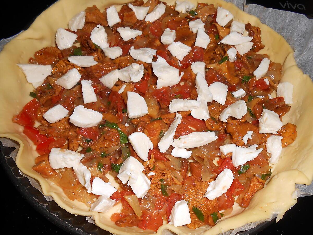 recette UNE DELICIEUSE TARTE AUX GIROLLES