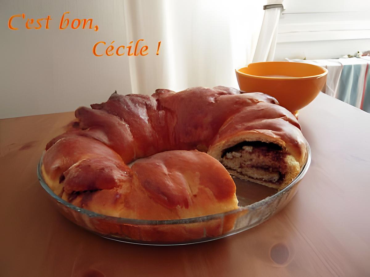 recette Brioche fourrée coco-choco pour un hommage au "Déjeuner" de François Boucher: