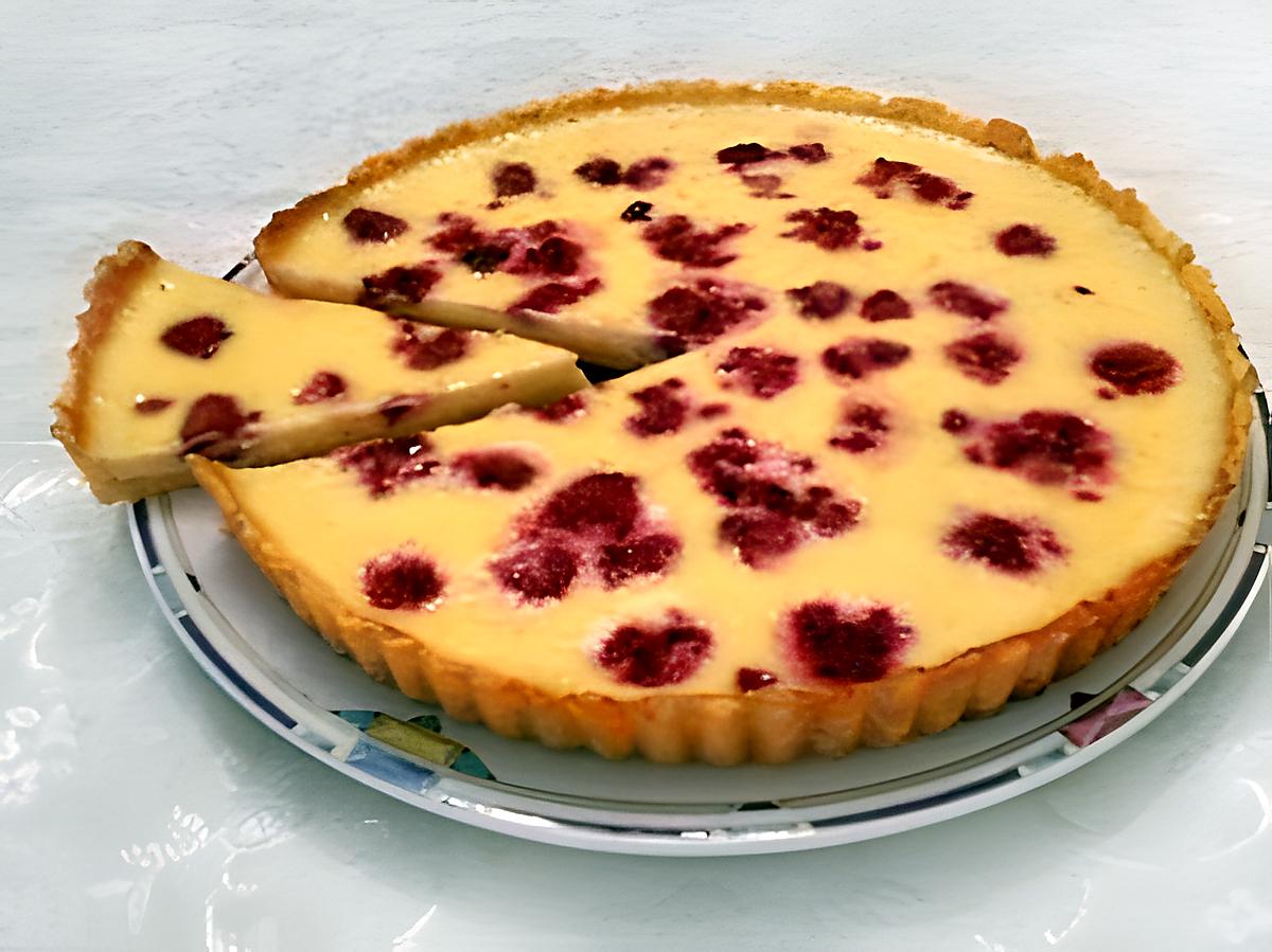 recette Tarte au citron et framboises