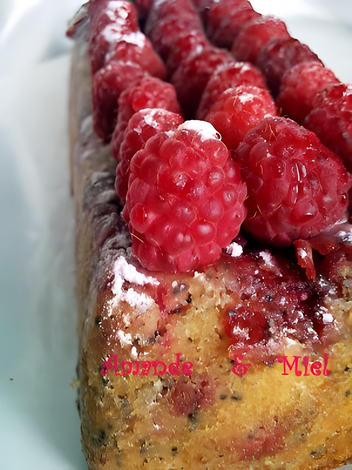 recette Cake citron framboise au pavot