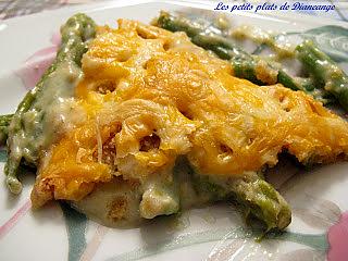 recette Gratin d'asperges et d' haricots vert