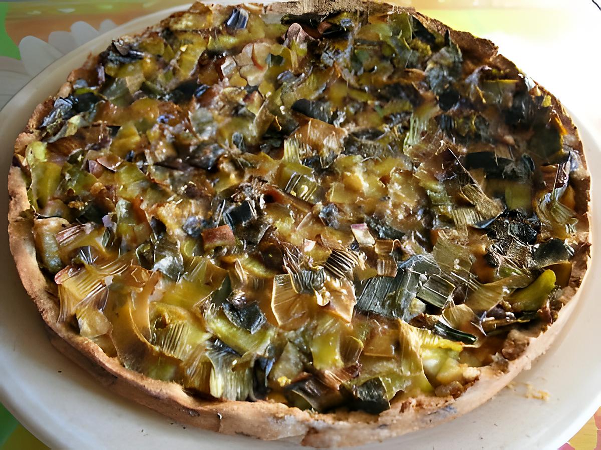 recette Tarte poireau - saumon & chèvre