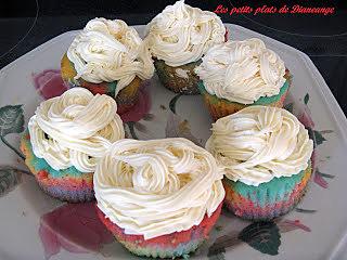 recette Cup cake multicolore