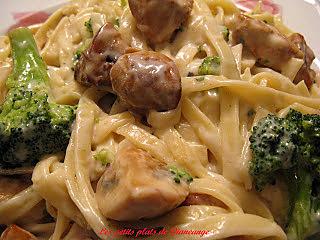 recette Fettuccine alfredo au poulet