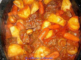 recette Boeuf en cubes aux tomates et légumes