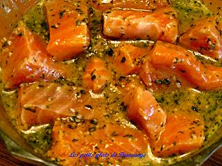 recette Brochettes de saumon et champignons