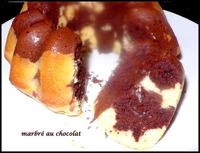 recette marbré au chocolat