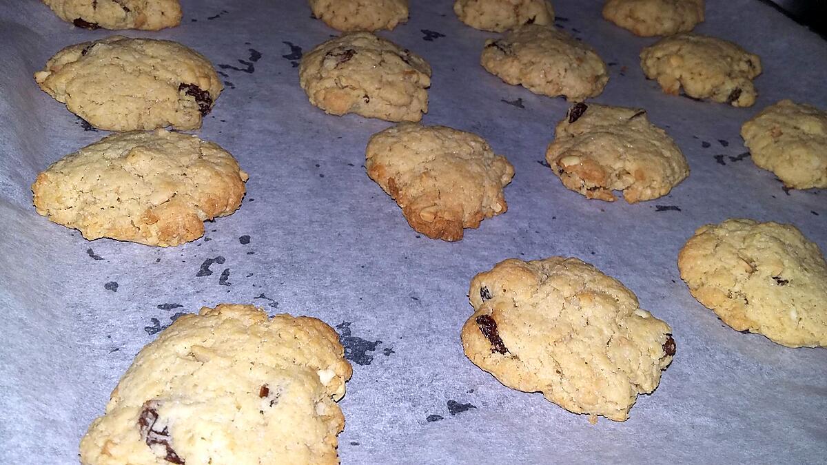 recette Cookies beurre de cacahuète raisin sec noix de coco