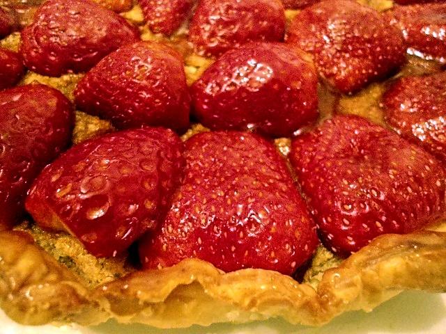 recette TARTE AUX FRAISES A LA CRÈME D'AMANDES