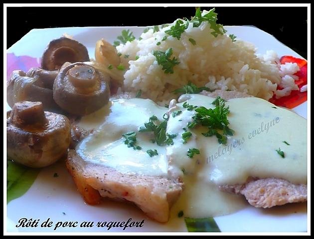 recette roti de porc au roquefort