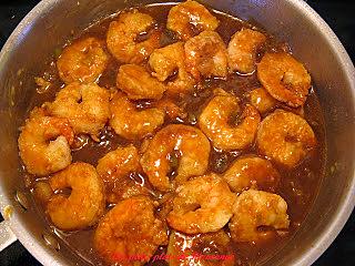 recette Sauté de crevettes , sauce au jus d'orange