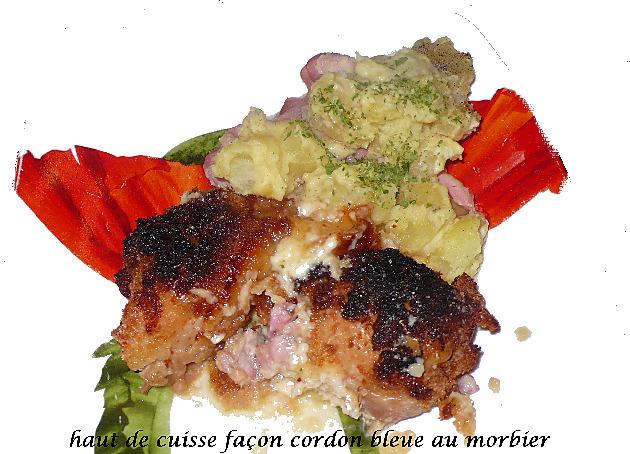 recette haut de cuisse façon cordon bleue au morbier