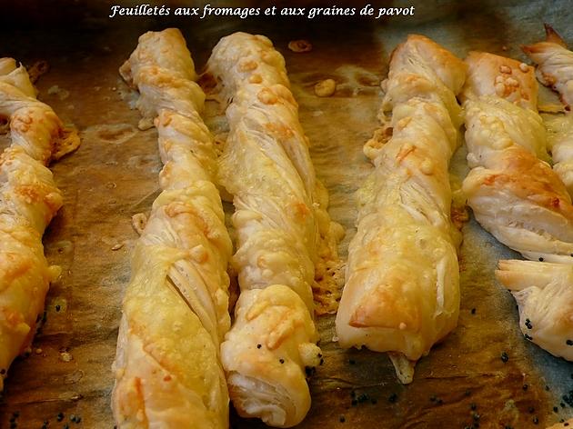 recette feuilletés aux fromages et aux graine de pavot