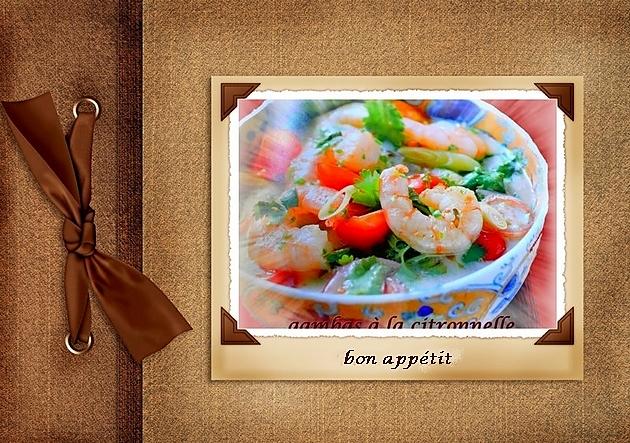 recette Gambas à la citronnelle