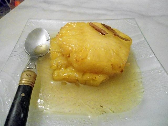 recette ANANAS GRILLE A LA VANILLE