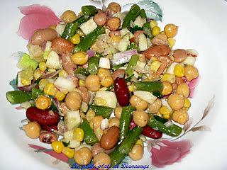 recette Salade de pois chiches et de légumineuses